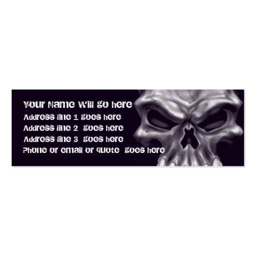 Demon Skull Business Card (front side)
