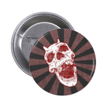 Demon Skull Pinback Button