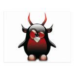 Demon Tux (Linux Tux) Postcard