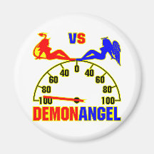 Demon vs Angel Girls Fridge Magnet