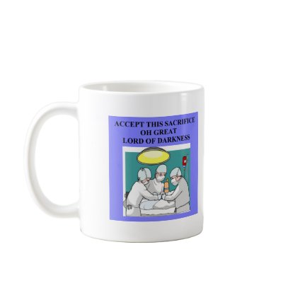 demonic doctor / surgeon joke mugs by jimbuf