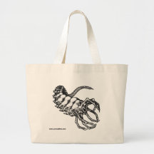Demonic Parasite Tote Bags