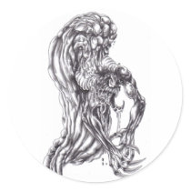 demonic Pencil drawing stickers