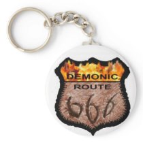 Demonic Route 666 Key Chains