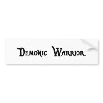 Demonic Warrior Bumper Sticker