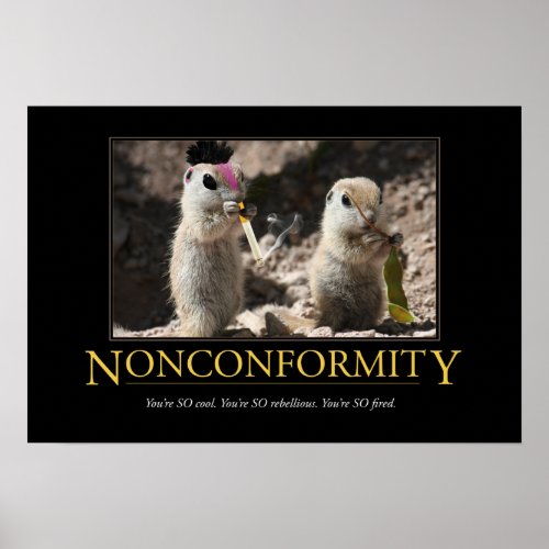 Demotivational Poster: Nonconformity print