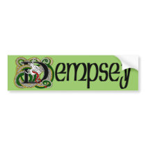 Dempsey Celtic Dragon Bumper Sticker bumper stickers