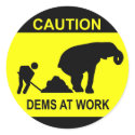 Dems At Work Sticker by gxiong Dems At Work Sticker