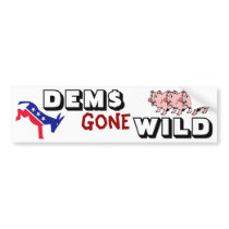 DEMS Gone WILD bumper stickers