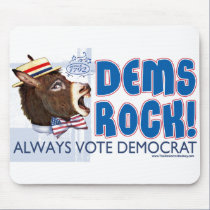 Dems Rock Donkey Head Mousepad by TheDemocratDonkey Dems Rock Donkey Head Mousepad