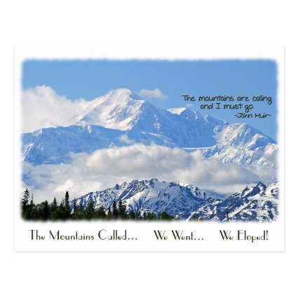 Denali: Mtns called - We Eloped! Postcard