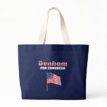 Denham for Congress Patriotic American Flag Design Bag