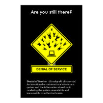 Denial of Service Security Awareness Poster posters