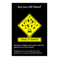 Denial of Service Security Awareness Poster posters