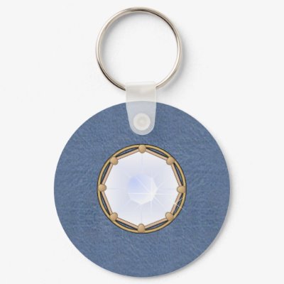 DENIM and DIAMOND Keychain by RanchLady