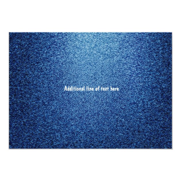 Denim and Diamonds Birthday Party Invitations