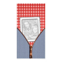 Denim and Plaid Photo Template photo cards