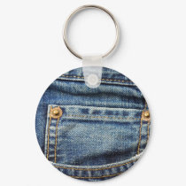 Denim - Blue Jean Pocket keychains