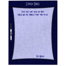Denim Blue Loved Ones Board w Pen Dry Erase Whiteboards