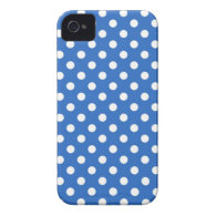 Denim Blue Polka Dot Iphone 4/4S Case iPhone 4 Case-Mate Case