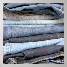 denim canvas poster print