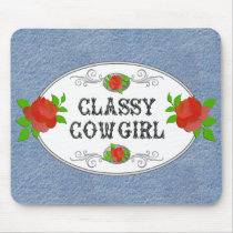 Denim Classy CowGirl MOUSE PAD mousepads by RanchLady Denim Classy CowGirl MOUSE PAD mousepads