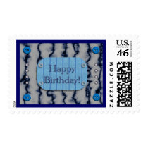 Denim Handmade Look Birthday stamps