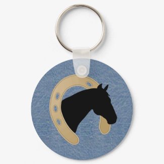 Denim & Horseshoe KEYCHAIN keychain