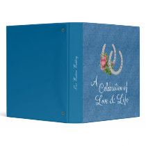 Denim Horseshoes Western Wedding Photo Album binders