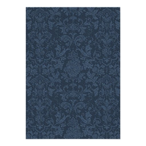 Denim & Ivory Lace Wedding Rehearsal Dinner Announcement