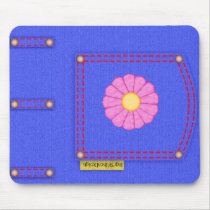 Denim Jeans Pocket Mousepad by ingewillsen Denim Jeans Pocket Mousepad
