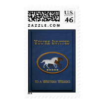 Denim & Leather Postage Stamp