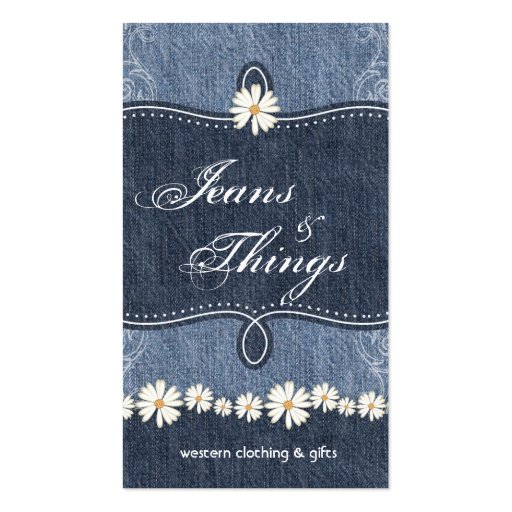 Denim n Daisies Business Card Shabby Chic (front side)