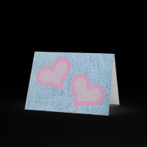 Denim 'n Hearts Valentine's Day card
