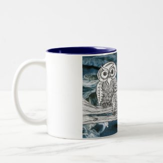 Denim Owls mug