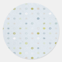 Denim Snowflakes Sticker