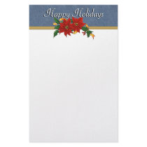 Denim Trim Happy Holidays Stationary stationery by RanchLady Denim Trim Happy Holidays Stationary stationery