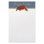 Denim Trim Happy Holidays Stationary Personalized Stationery
