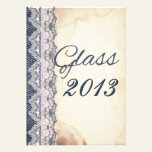 Denim Vintage Lace Old Paper Graduation Party invitations