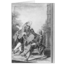 Denis Diderot and Melchior, baron de Grimm Greeting Cards