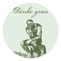 Denke grün - Mit Auguste Rodins Denker stickers