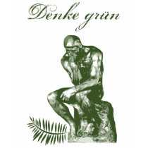 Denke grün - Mit Auguste Rodins Denker t-shirts