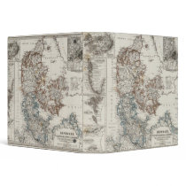 Denmark Atlas Map with 5 inset maps Vinyl Binder