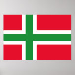Denmark Bornholm, Denmark flag Poster