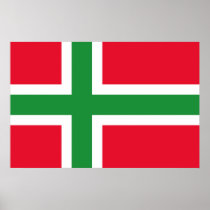 Denmark Bornholm, Denmark flag Poster