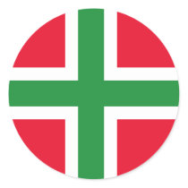 Denmark Bornholm, Denmark flag Round Sticker