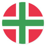 Denmark Bornholm, Denmark flag Round Sticker