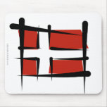 Denmark Brush Flag Mouse Pads