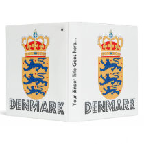 Denmark Coat of Arms 3 Ring Binders