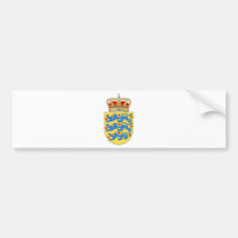 Denmark Coat of arms DK Bumper Stickers